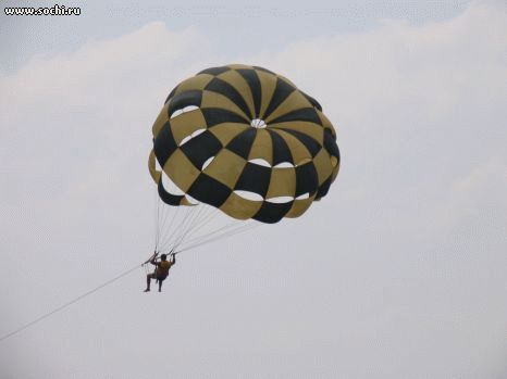 Полет на парашюте на Черным морем