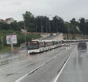 100 новых автобусов вышли на дороги Сочи