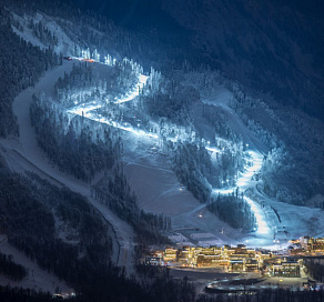 На Курорте Красная Поляна открывается вечернее катание