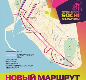 В центре Сочи временно изменится схема движения из-за проведения марафона