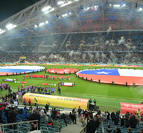 Более 30 тысяч болельщиков из Сочи и всей страны посетили футбольный матч Россия - Чили