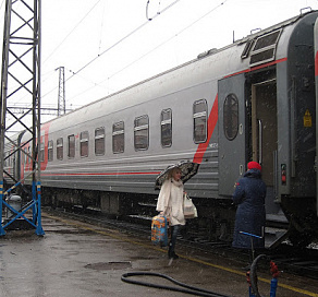 В Краснодарском крае из-за снега встали поезда